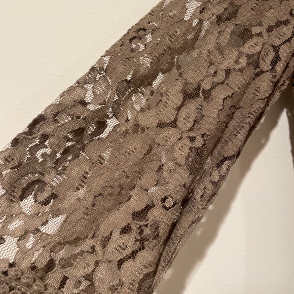 Style&Co Tan Lace Overlay Dress Size Small - Picture 8 of 10